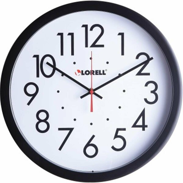 Lorell 14.5 in. Self Set Wall Clock - Black LO465698